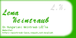 lena weintraub business card